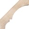 Ekena Millwork 5 1/2"W x 20"D x 20"H Balboa Smooth Knee Brace, Douglas Fir BRC06X20X20BOA00SDF - alternate 4